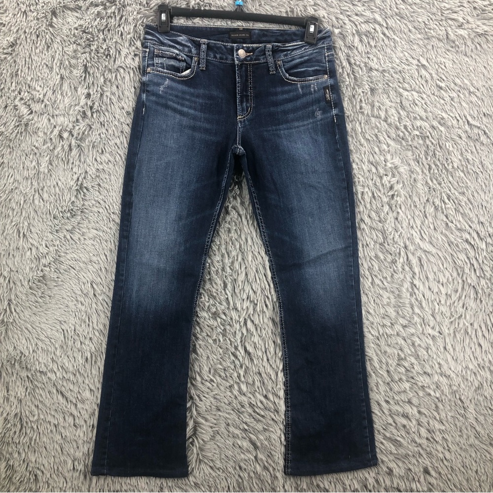 Silver Jeans Womens 30 Avery Slim Boot Hemmed to 29 Length Jeans